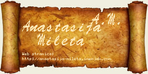 Anastasija Mileta vizit kartica